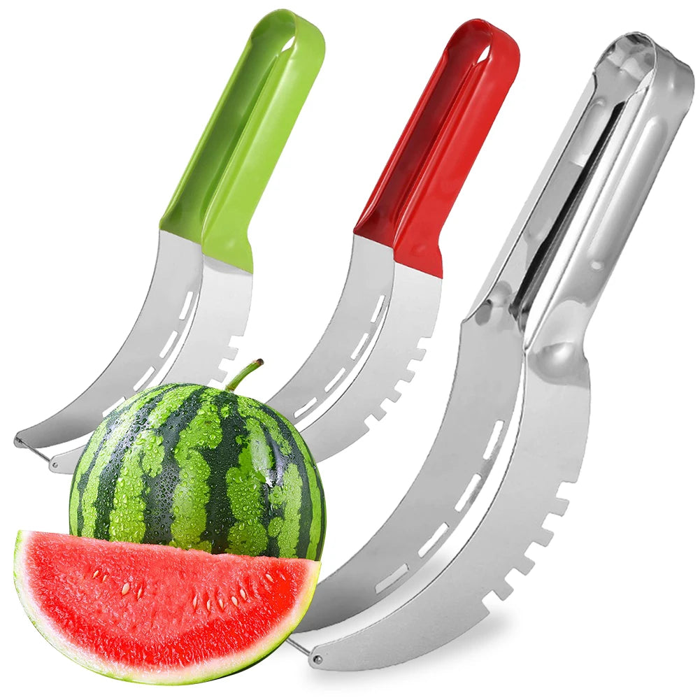 Watermelon Slicer with Non-Slip Handle – Stainless Steel Peaceful Pleasures Health and Wellness