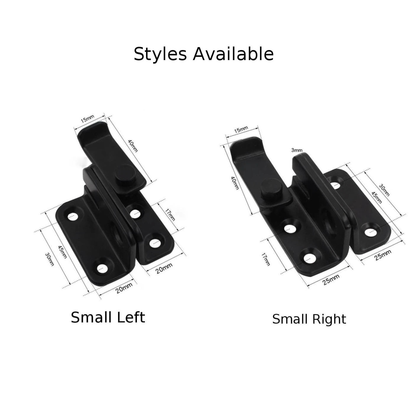 Free-punching Wardrobe Door Bolt Latch Drawer Lock Safety Stainless