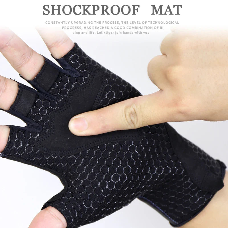 X-TIGER Half Finger MTB Cycling Gloves – Anti-Slip Breathable