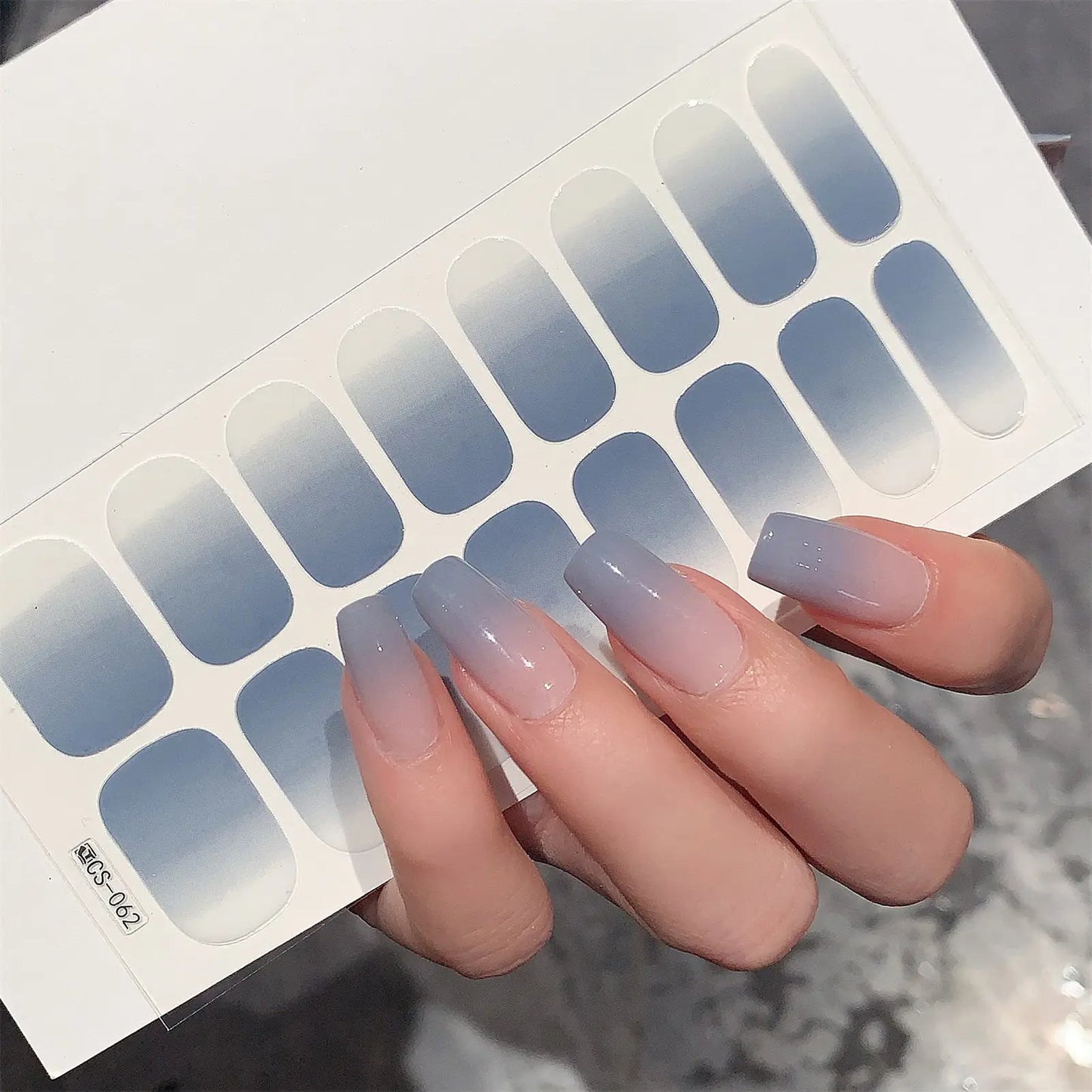 Semi-Cured Gel Nail Wraps – Gradient Multi-Color Stickers