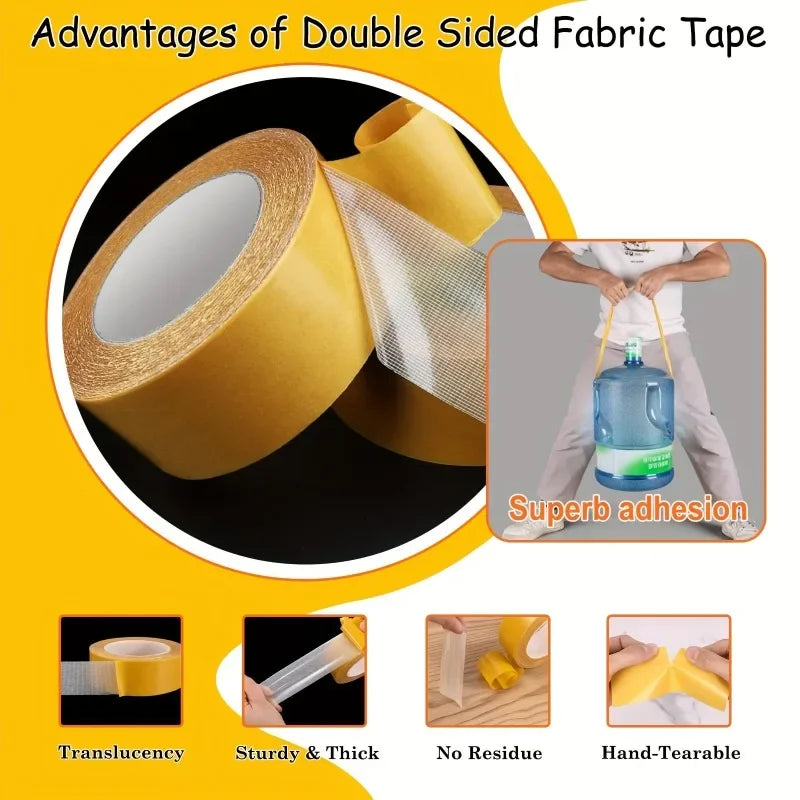 Extra Strong Double Sided Filament Tape | Waterproof Carpet Tape