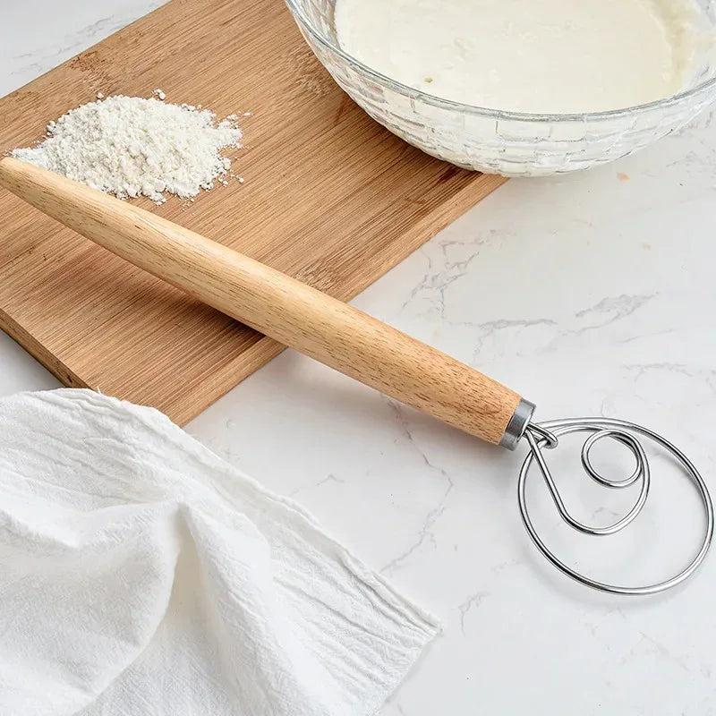 Danish Dough Whisk – Stainless Steel Handheld Pastry Mixer