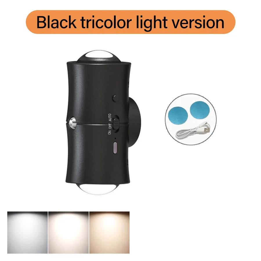 Rechargeable RGB Motion Sensor LED Wall Light – Magnetic Mount