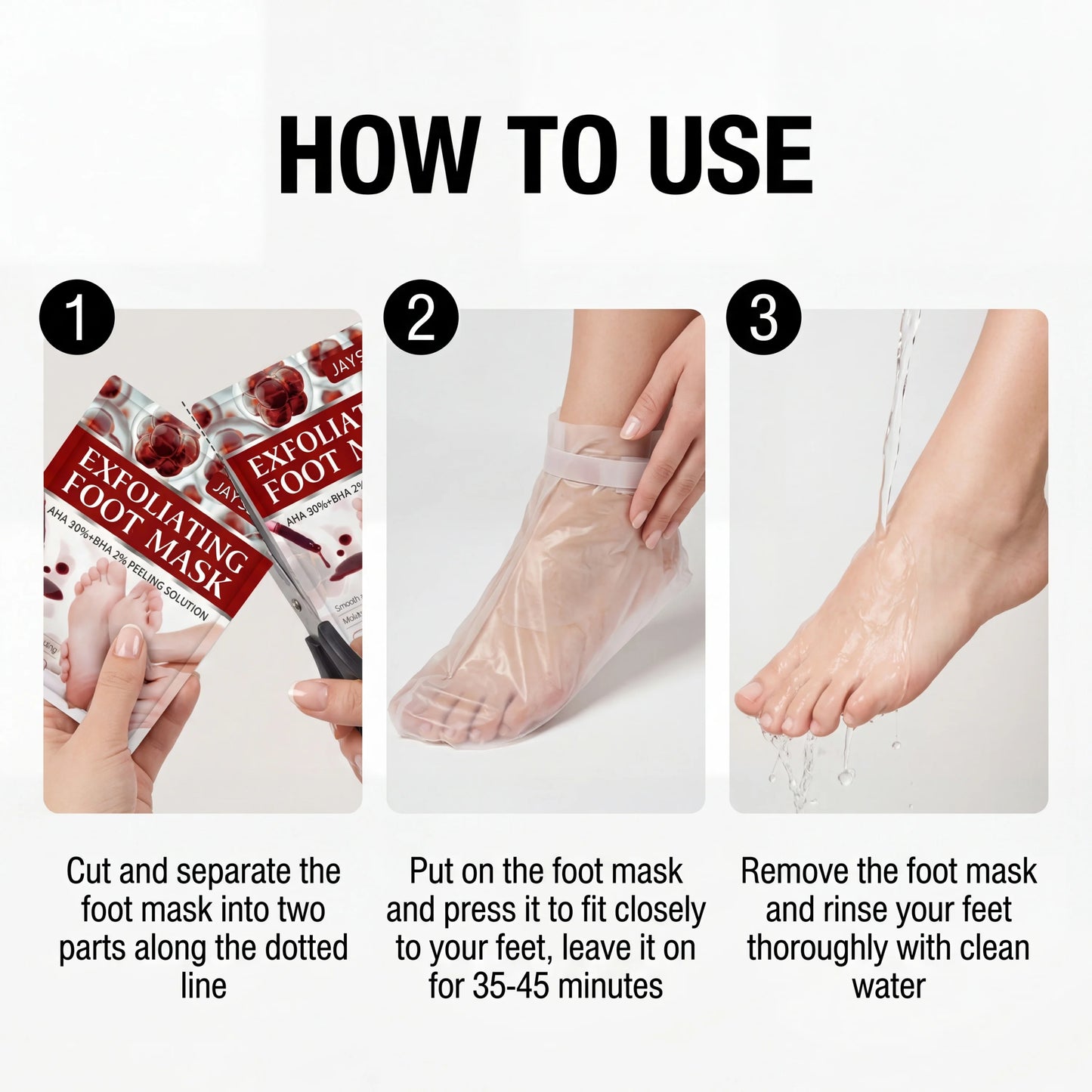 AHA Exfoliating Foot Peel Mask 5 Pairs – Smooth & Soft Heels