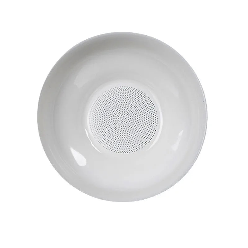 Mutton fat jade white porcelain all-in-one full ceramic hole tea drain ceramic tea set accessories tea filter tea maker Peaceful Pleasures Health and Wellness