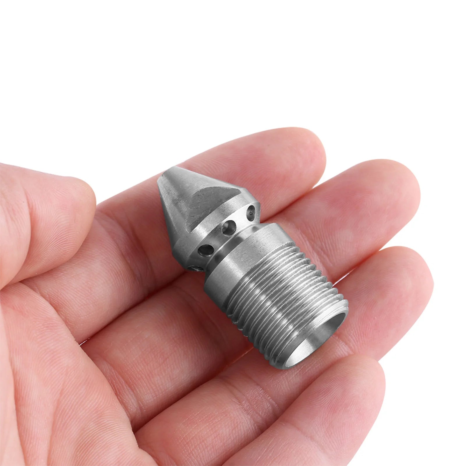 Sewer Cleaning Nozzle Stainless Steel SS304 Pressure Sewer Cleaning Pipe Drain Jetter Nozzle 3/8BSP Male Thread Jetter Nozzle Peaceful Pleasures Health and Wellness