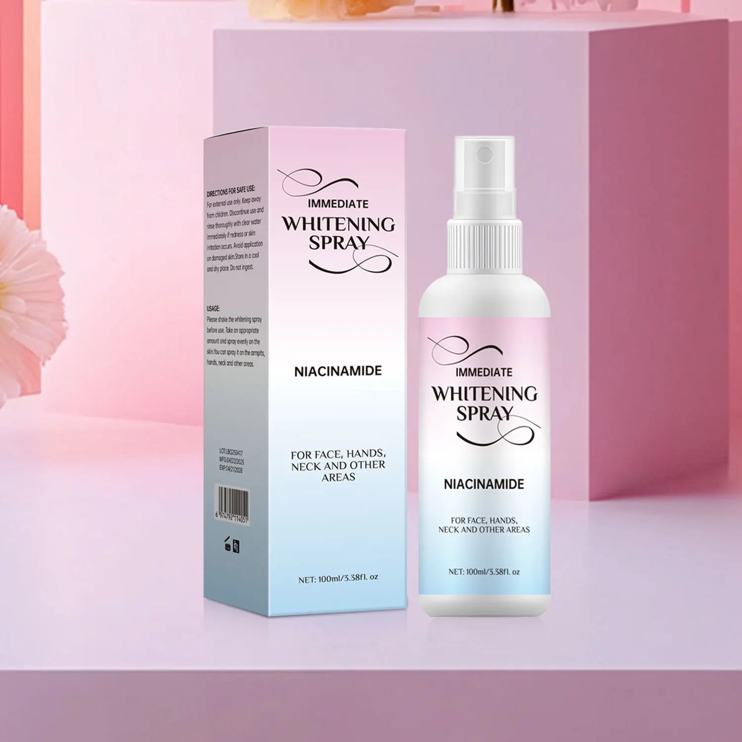 100ml BB Brightening Spray for Women Skin Immediate Brightening Moisturizing BB Cream Face Foundation Skin Care Beauty Cosmetics Peaceful Pleasures Health and Wellness