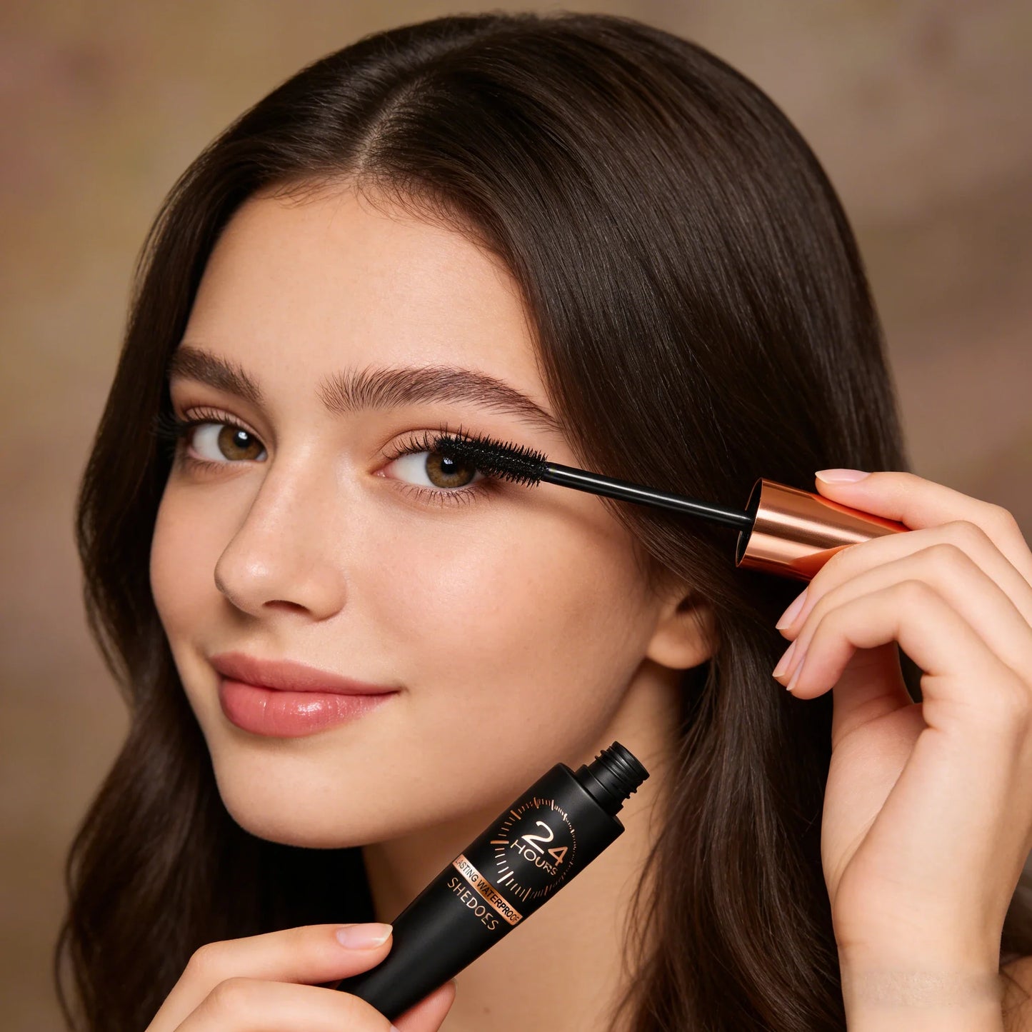 Waterproof Slim Black Mascara – Smudge-Proof Natural Lashes