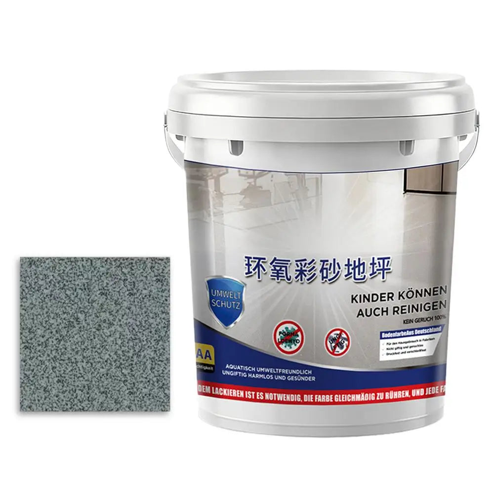 Epoxy Sand Floor Paint Quick Drying High-Gloss Self-Leveling Concrete Coating for Indoor Garage Shower Room Home Building Peaceful Pleasures Health and Wellness C