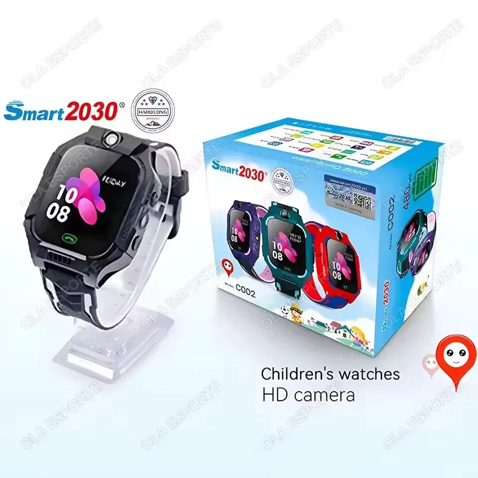 New 2G/5G Smart Watch Kids GPS WIFI Video Call SOS APP Download Child Smartwatch Camera Monitor Tracker Location Phone Watch Peaceful Pleasures Health and Wellness Black