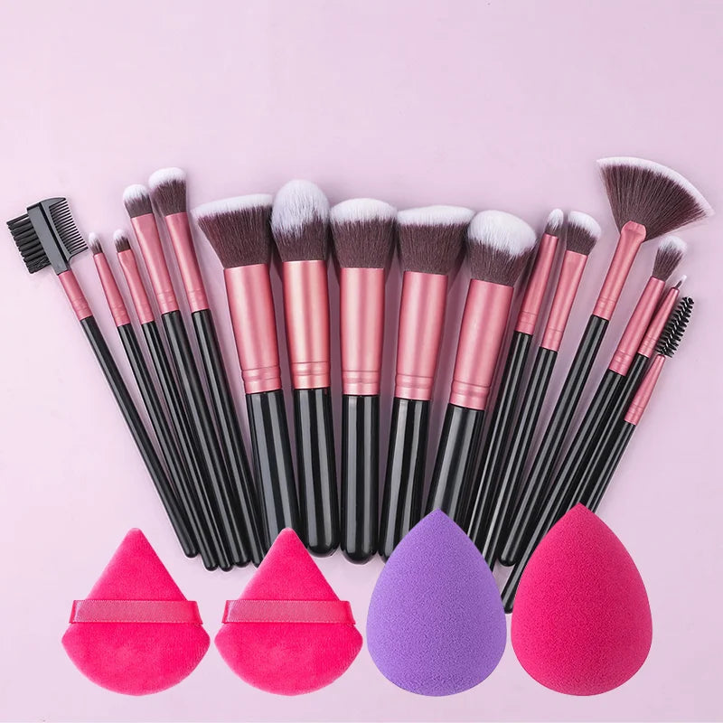 RUNTOIN 14-16Pc Professional Makeup Brush Set – Face & Eye