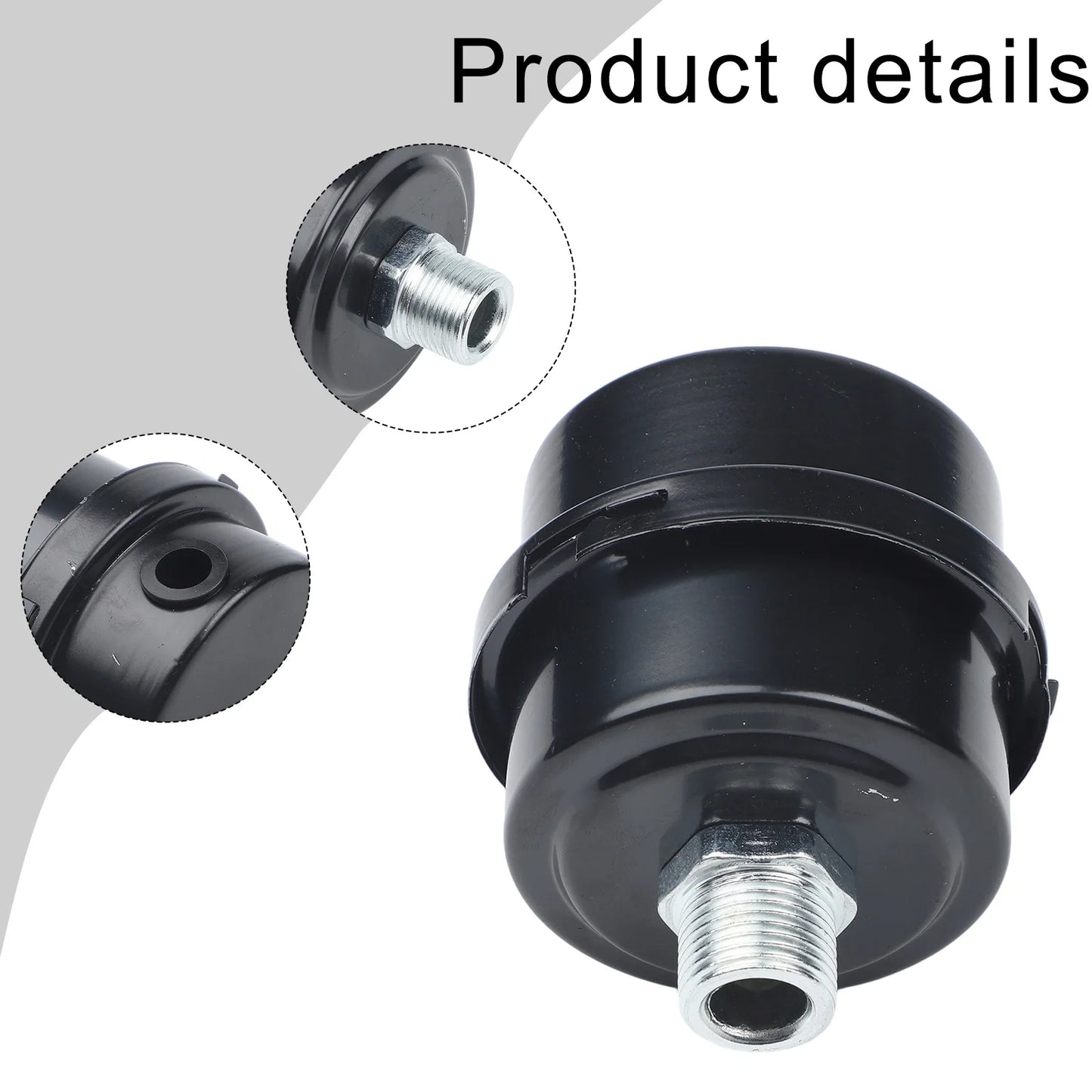 12 5 16 Metal Air Filter Oil-free Black Muffler Intake Filters Noise