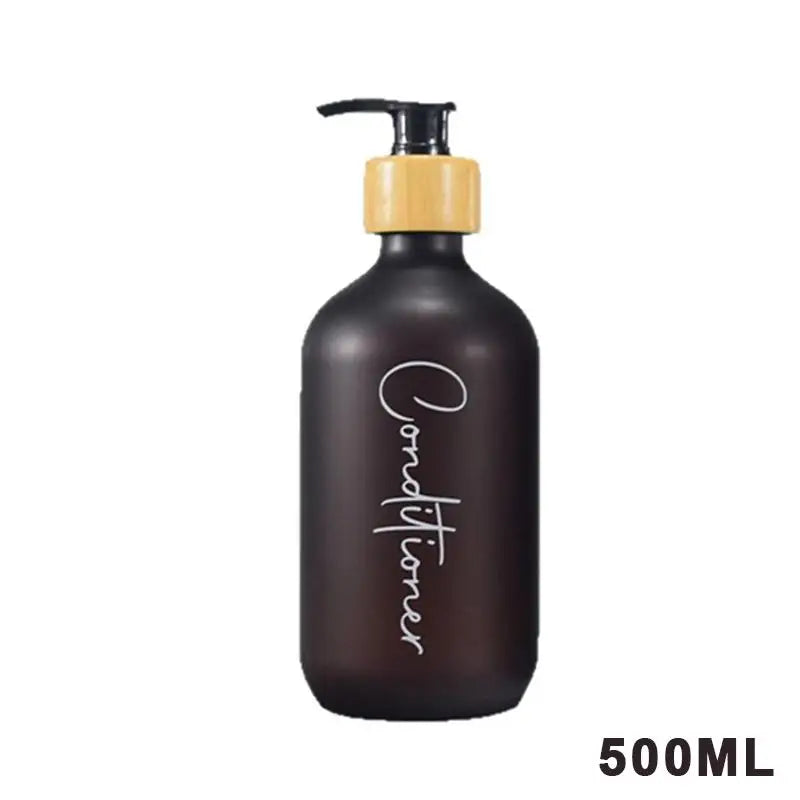 Frosted Refillable Soap Dispenser Set – Shampoo & Lotion Bottles