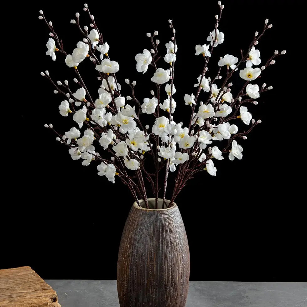 Silk Plum Blossom Branch | Artificial Flowers Home Wedding Decor