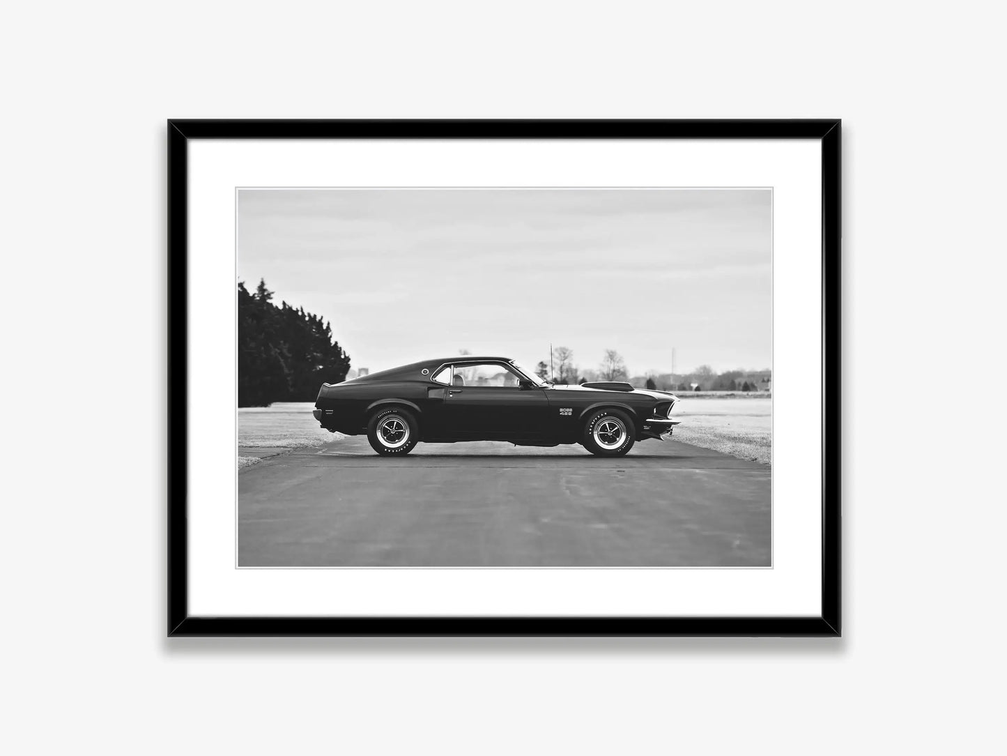 Black and White Ford Mustang Classic Luxury Car Poster Canvas Painting Print Wall Art Picture for Living Room Shopstore Decor Peaceful Pleasures Health and Wellness