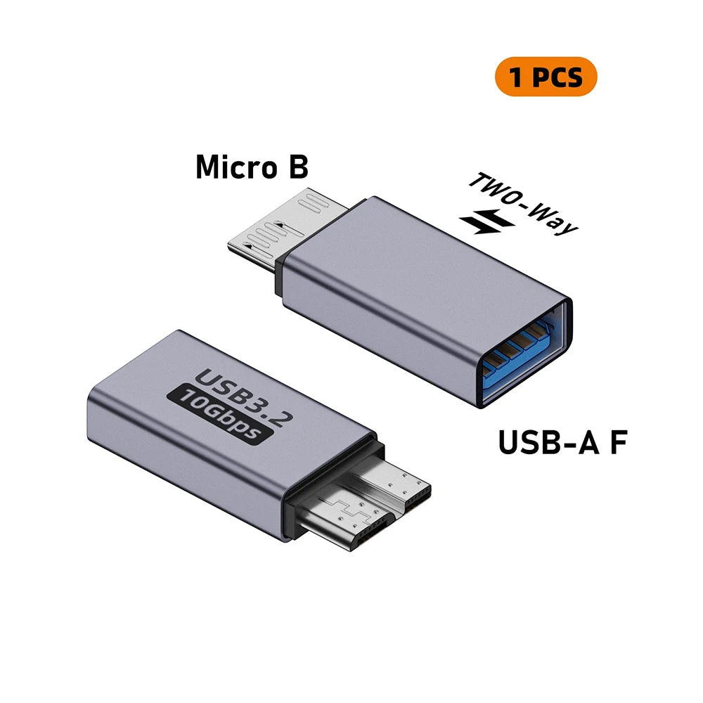 USB 3.0 Micro B to USB-C Adapter | 10Gbps HDD Converter