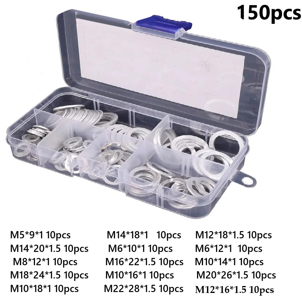 Flat Ring Seal Gasket Fastener Assortment Packing List Electrical