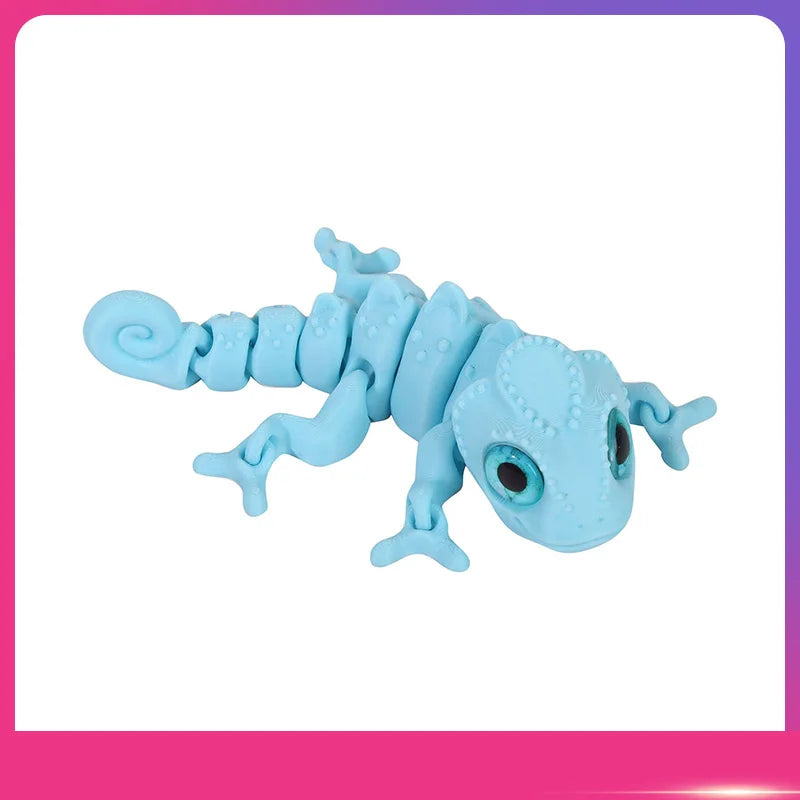 3D Printed Articulated Chameleon Figure | Movable Joints Toy