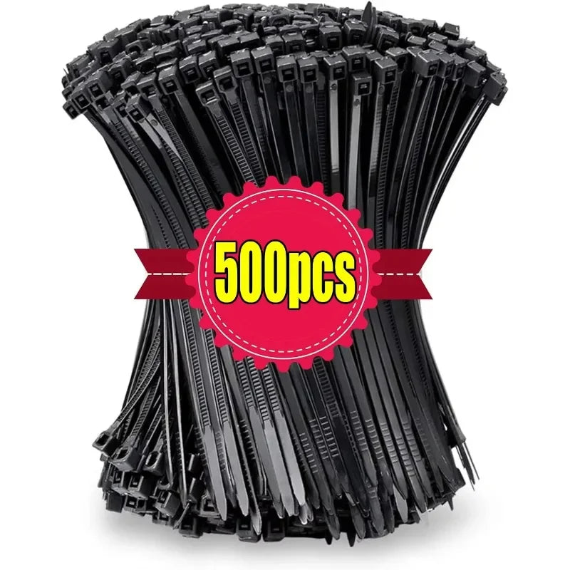 Nylon Self-Locking Zip Ties – Cable Management Wraps 100–300 Pcs