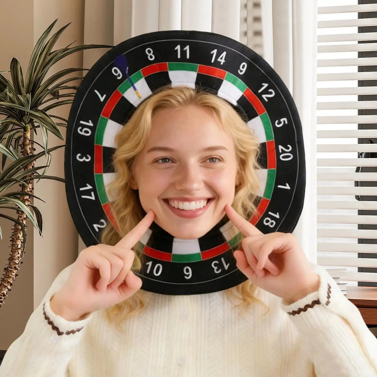 Costume Hat Soft Comfortable Funny Headwear Dartboard Head Gag Joke Hat for Women Men Teens Students Adults Children School Peaceful Pleasures Health and Wellness