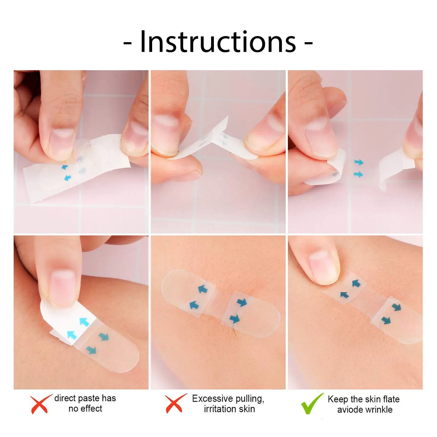 Invisible Face Lift Tape – V-Shape Neck, Eye & Chin Patches