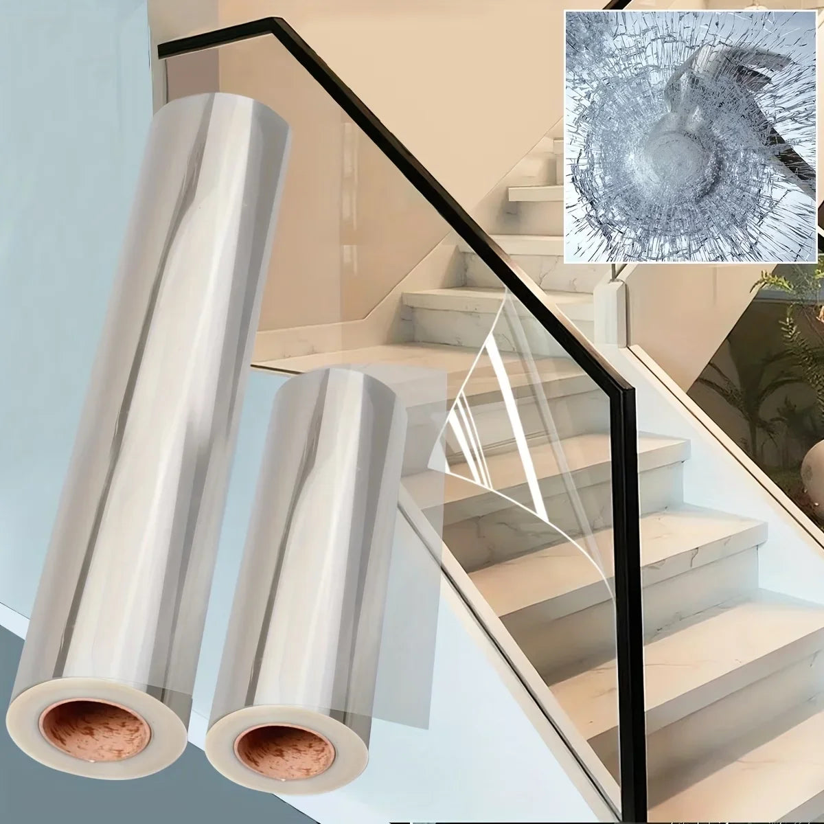 2 Mil Safety Window Film – Shatterproof Self-Adhesive Clear PET