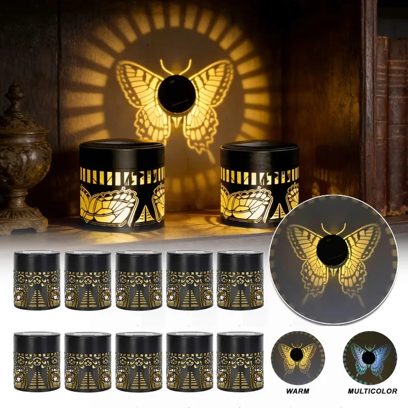 Butterfly Solar Wall Sconce | Warm & 7-Color Outdoor Garden Light