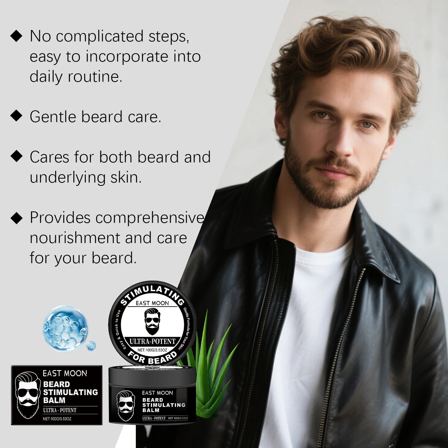 Men's Beard Balm – Vitamin E & Aloe Softening Cream | 100g