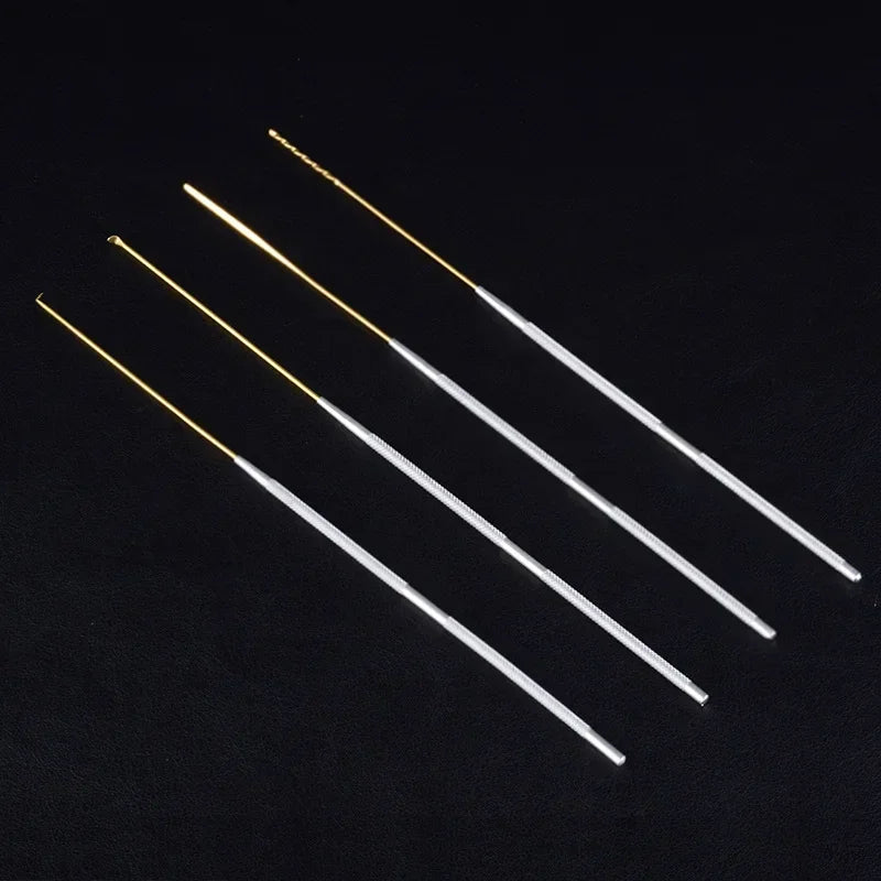 Ear Wax Removal Tool Kit for Kids and Adults, Set of 4pcs, Copper Stainless Steel Ear Wax Pick Curette Earpick Cleaner, Home Use Peaceful Pleasures Health and Wellness