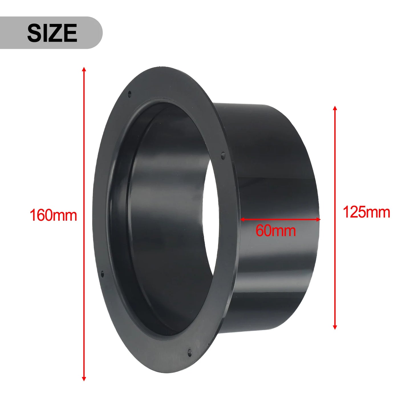 Wall Flange Connector Ventilation Pipe Air Ducting Connection ABS