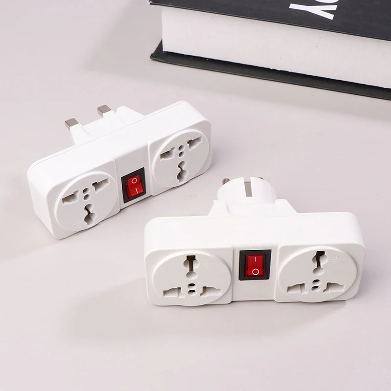 Portable Wall Power Outlet European British Plug Adapter Socket Converter With Switch Universal UK EU 10A 250V Extension Socket Peaceful Pleasures Health and Wellness