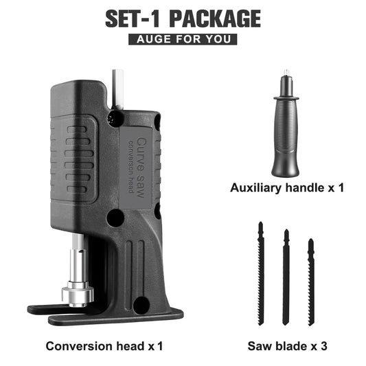 Electric Drill Modified Electric Saw Electric Reciprocating Saw Conversion Head Household Multifunctional Hacksaw Wood Tools Peaceful Pleasures Health and Wellness black