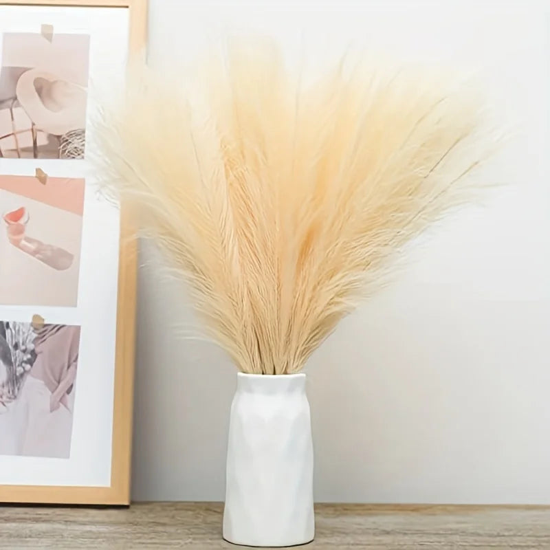 20Pcs Artificial Pampas Grass 21.6" | Fluffy Boho Home Decor