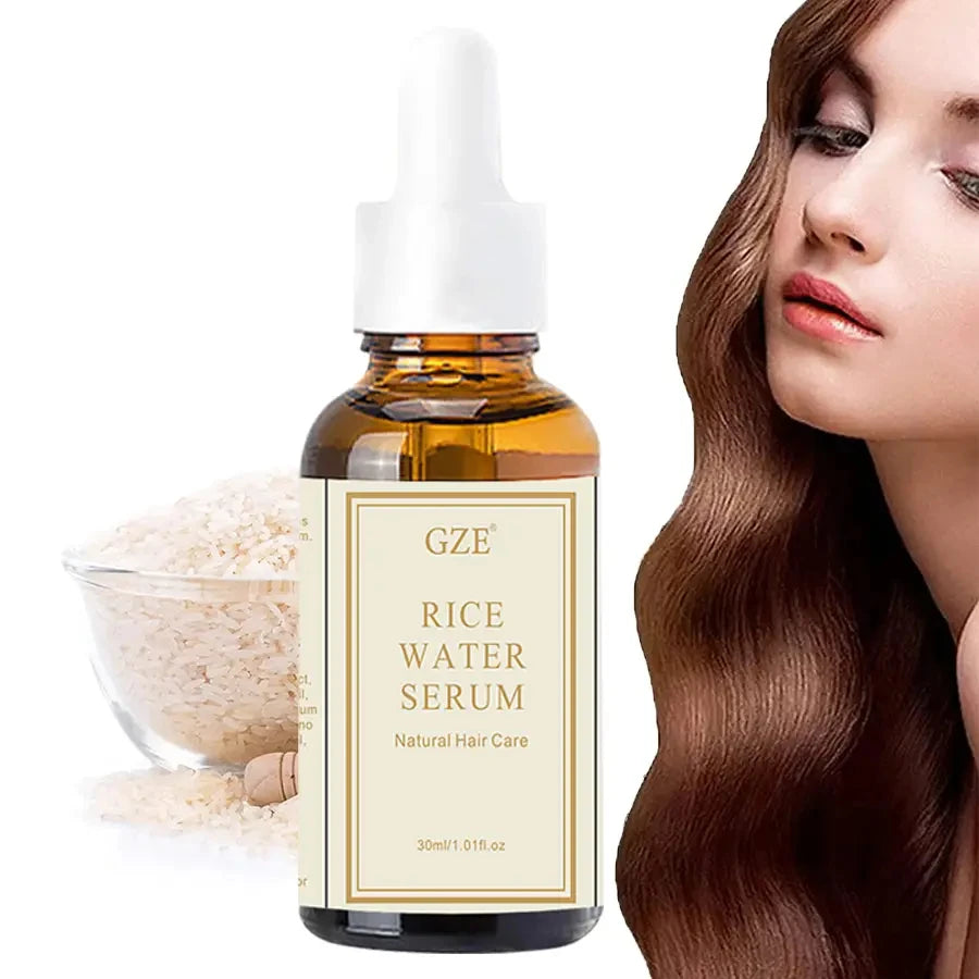 GZE Organic Rice Water Serum for Hair Growth & Skin | 30ml Hair Growth Serum Peaceful Pleasures Health and Wellness