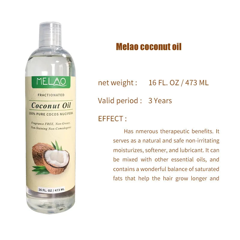 473ml Cold-Pressed Coconut Pure Essential Oil Skin Care Hair Care Soap Making DIY Making Massage Moisturize Aromatherapy Peaceful Pleasures Health and Wellness