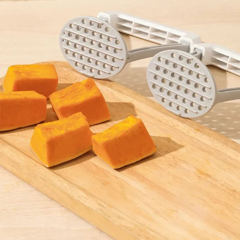 Manual Potato Masher & Ricer with Non-Slip Handle