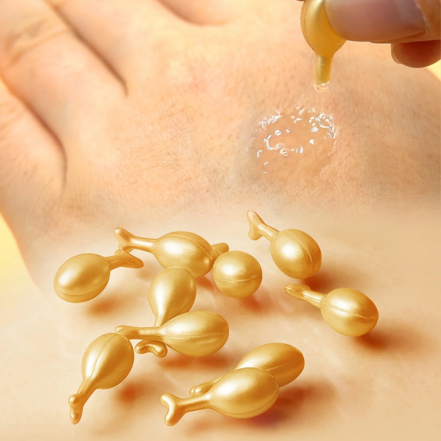 Fullerene Oligopeptide Luxurious Moisturizing Essence Granules Hydrating and Smoothing Fine Lines Essence Capsules 0.34Gx20Pcs Peaceful Pleasures Health and Wellness