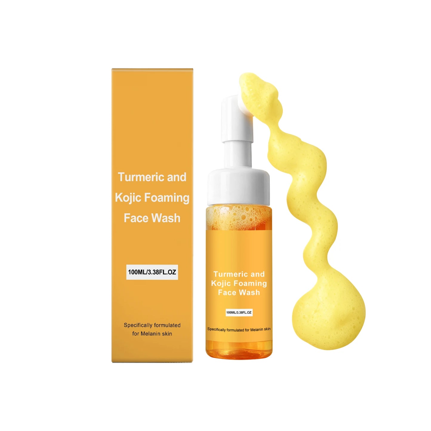 Turmeric & Kojic Acid Foaming Face Wash – Brightening Cleanser