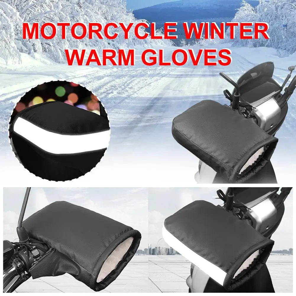 Waterproof Motorcycle Handlebar Muffs – Winter Thermal Bar Mitts