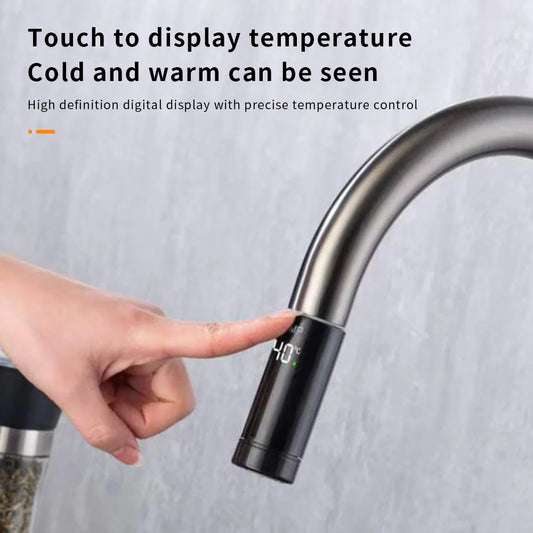 Temperature Display Pull-Out Kitchen Faucet Sprayer Head Faucet Sprayer Head Peaceful Pleasures Health and Wellness