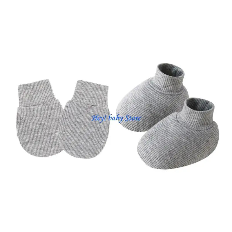 Baby Anti-Scratch Gloves & Socks Set | Newborn 0–6 Months