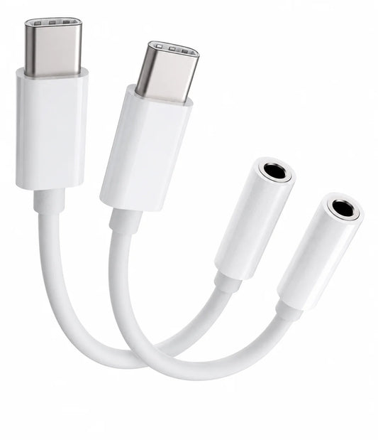 USB-C to 3.5mm HiFi DAC Headphone Adapter | Digital Audio Jack DAC Headphone Adapter Peaceful Pleasures Health and Wellness 2 Pis