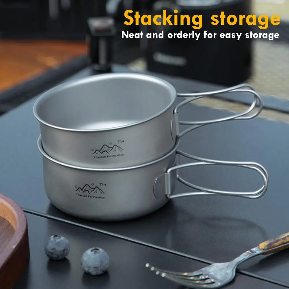 Ultralight Titanium Camping Pot – Backpacking Cookware