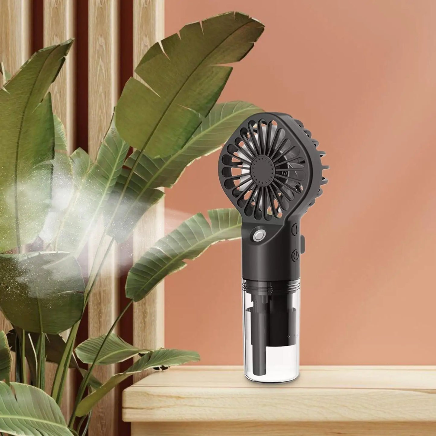 Portable Mini Misting Fan | USB Rechargeable, 4 Speeds