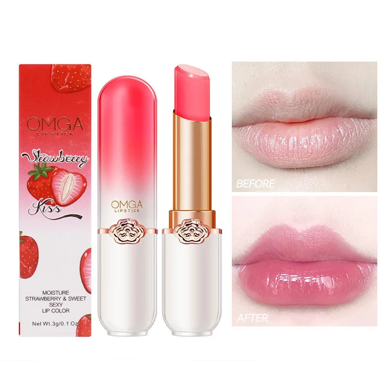 GECOMO Color-Changing Lip Balm | Peach Moisturizing Jelly Lipstick