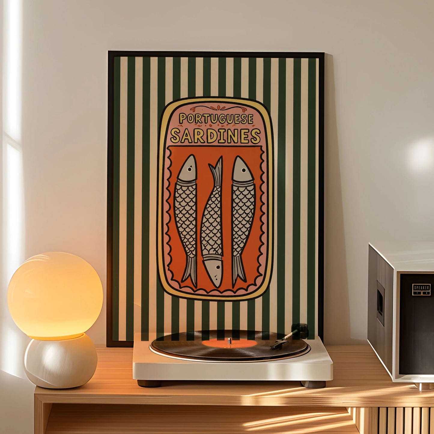 Retro Canned Sardines Canvas Wall Art Print | Home Decor