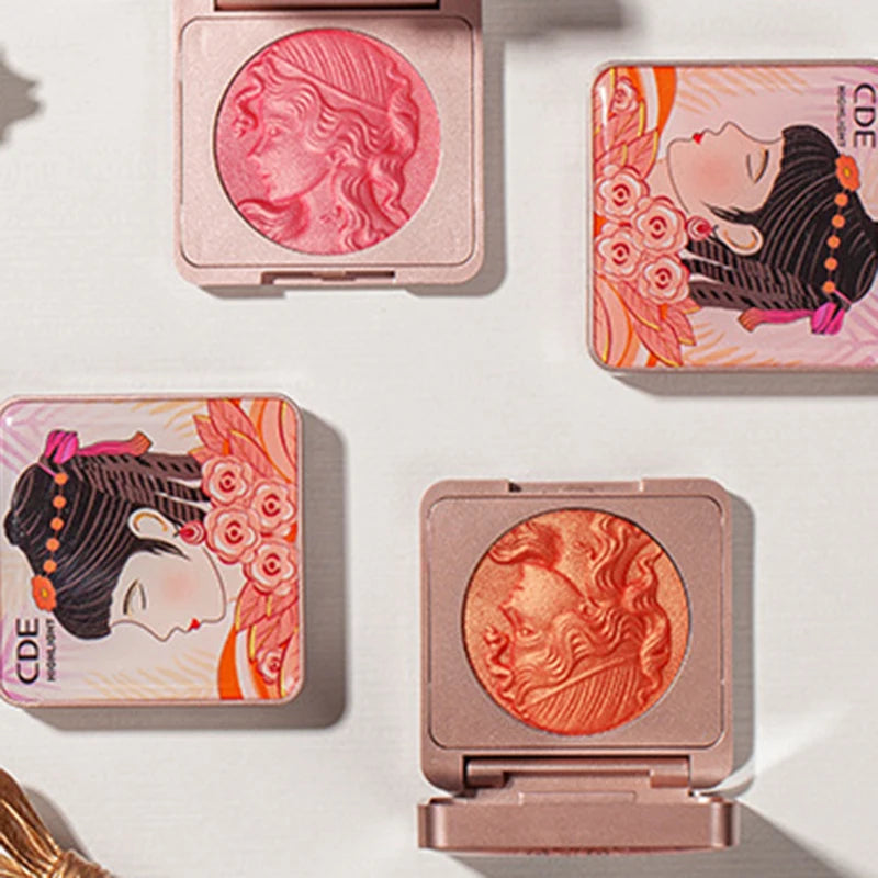 Rose Pink Shimmer Blush Palette | Natural Glow Blusher 6g