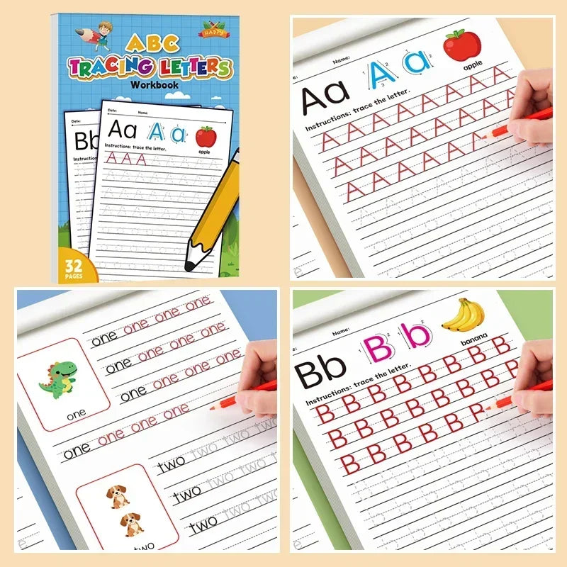 32 Pages ABC Tracing Letters Workbook Kids Preschool Learning