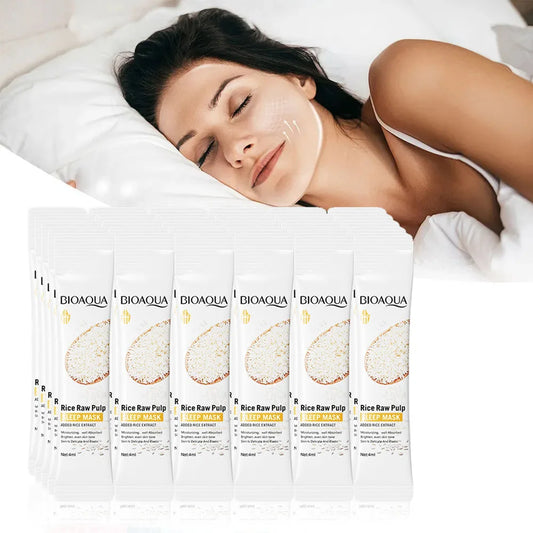 SADOER Rice Raw Pulp Sleeping Face Masks 30pcs – Whitening Sleeping Face Mask Peaceful Pleasures Health and Wellness