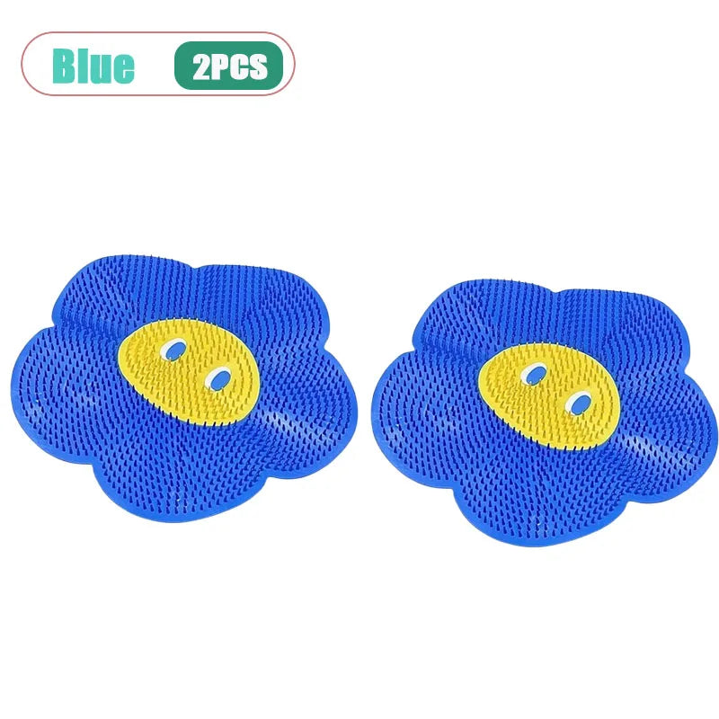 Flower Silicone Foot Scrub Mat – Non-Slip Shower Massage Pad